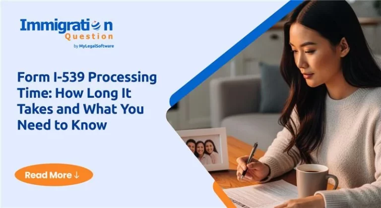 Form I-539 processing time explained with USCIS timeline and premium processing details