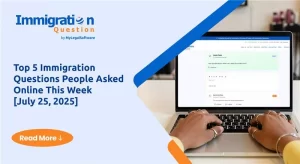 Frustrated immigrant checking mailbox for immigration notice, symbolizing confusion and anxiety around U.S. immigration issues in July 2025.