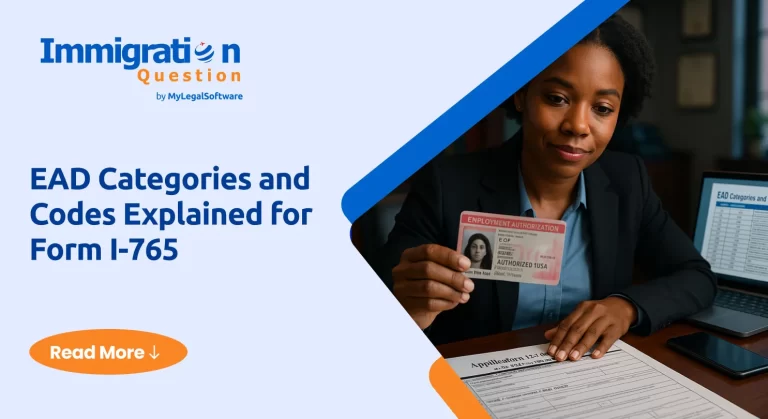 The ead categories list helps applicants understand which code applies when filing Form I-765.